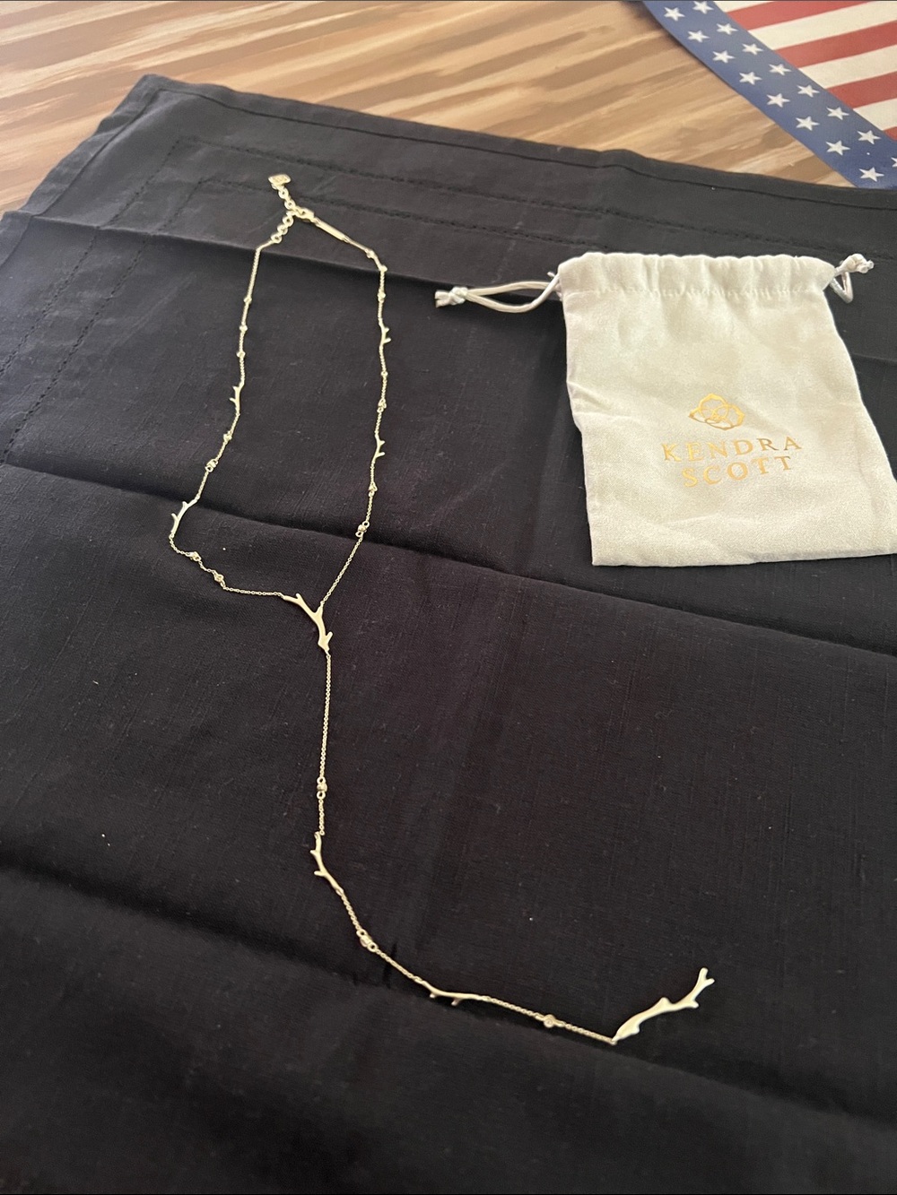 Kendra Scott Gold Twig Y-Style Necklace
